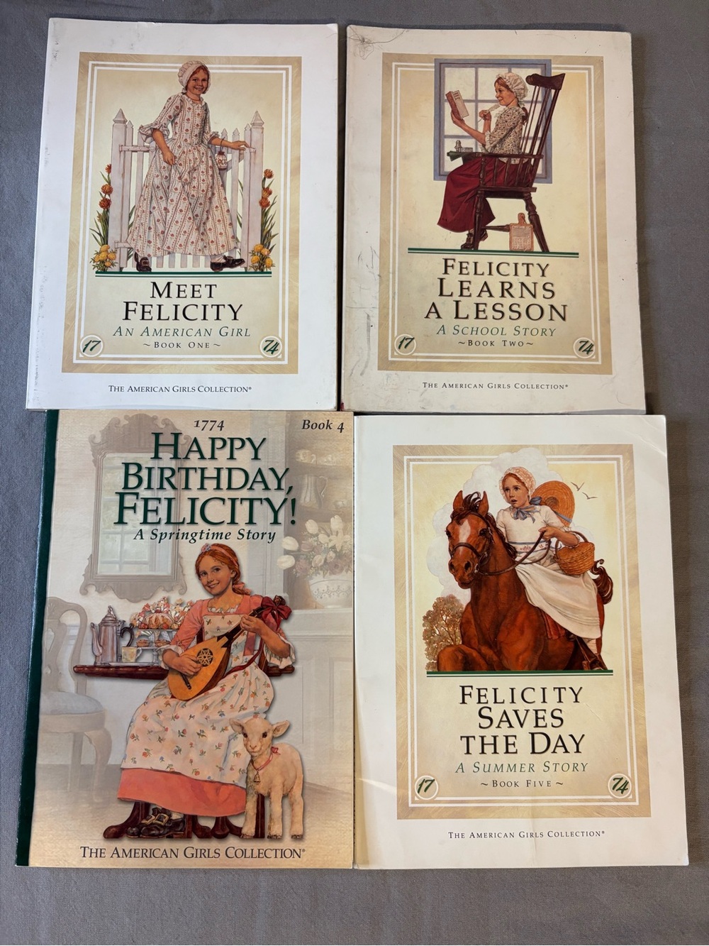 American Girl Felicity Book Set - Cream, Beige, Red, Brown